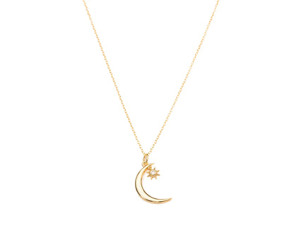 Lunar Luxe Birthstone Necklace Night Arrow