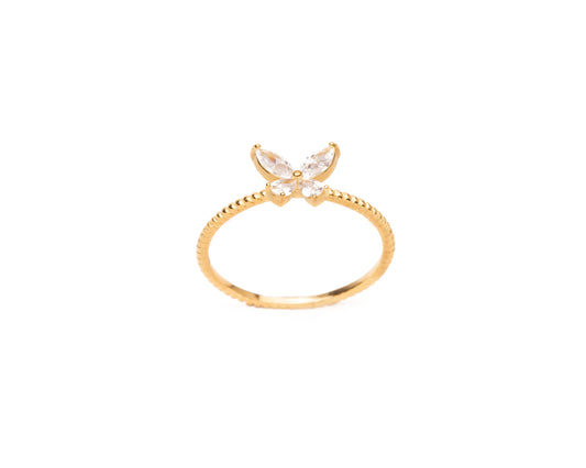 The Delicate Butterfly Ring Night Arrow